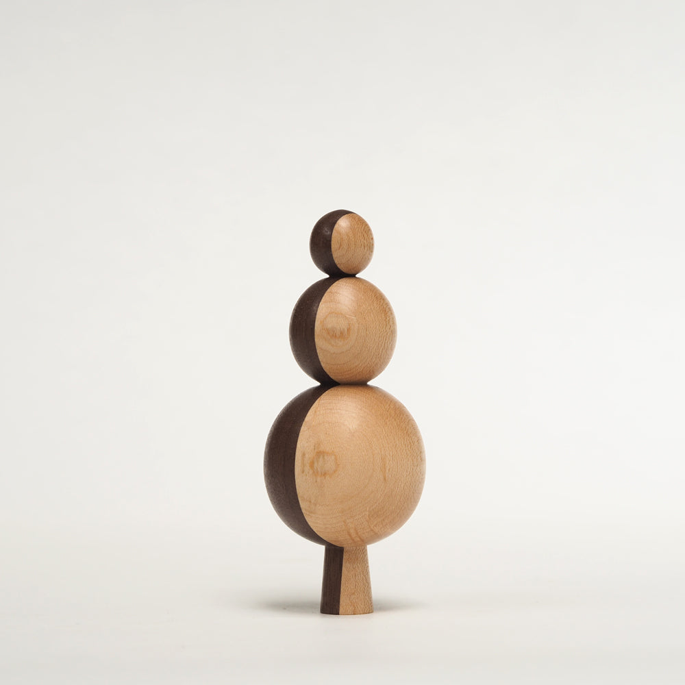 Two Tone Maple Walnut Three Ball