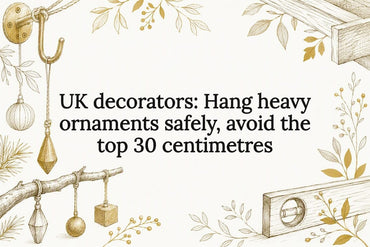 UK decorators: Hang heavy ornaments safely, avoid the top 30 centimetres